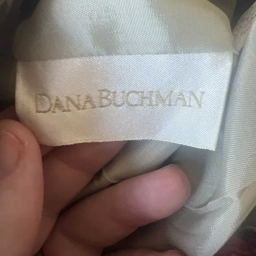 Dana Buchman Vintage Womens 4 100% Silk Floral Wrap & Tie Lined Skirt - Picture 6 of 8